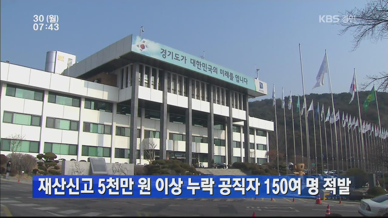 재산 신고 5천만 원 이상 누락 공직자 150여 명 적발