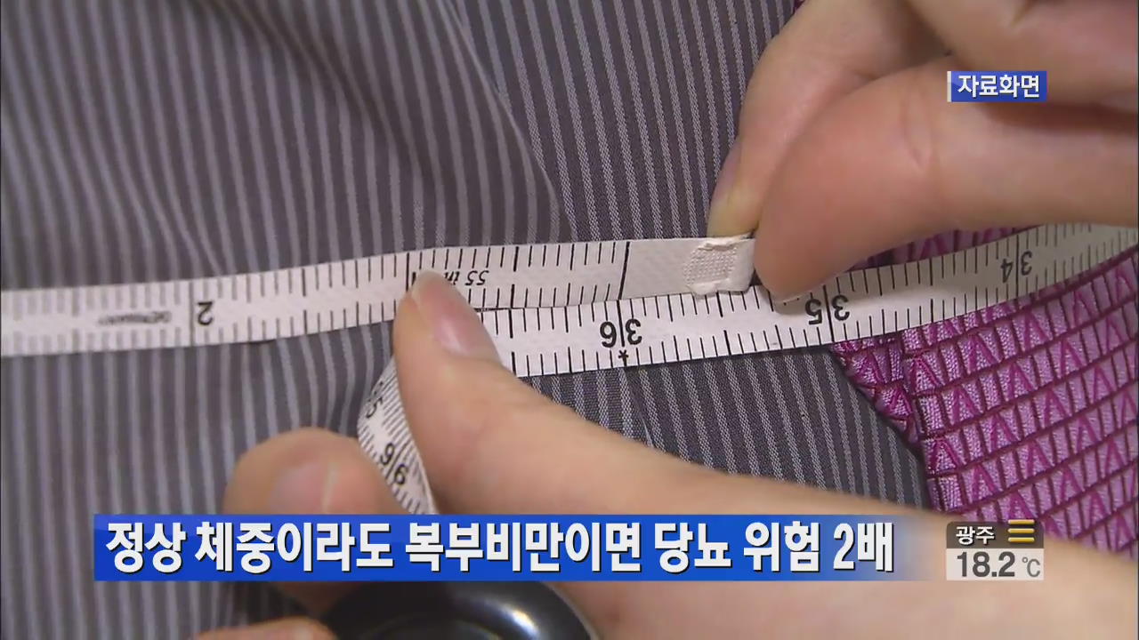 정상 체중이라도 복부비만이면 당뇨 위험 2배