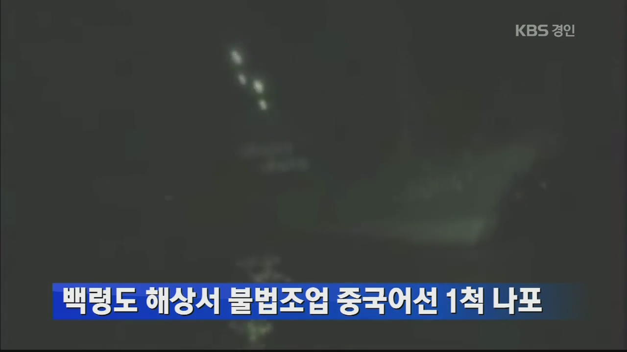 백령도 해상서 불법조업 중국어선 1척 나
