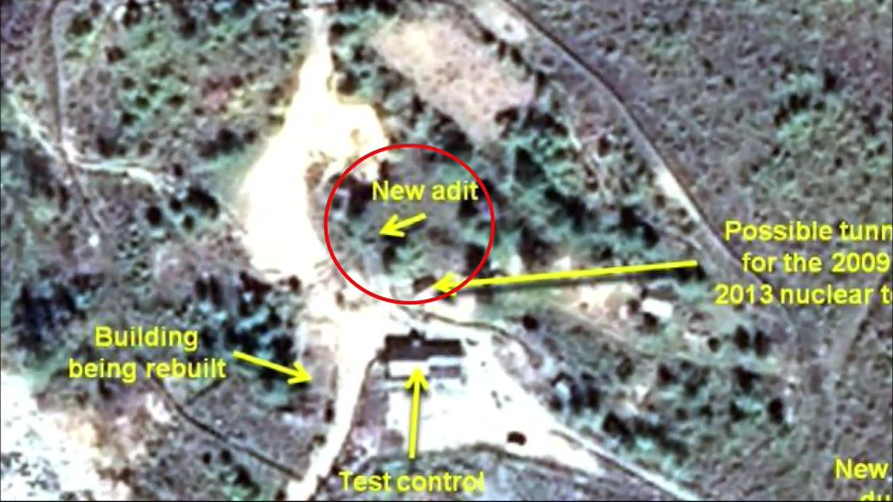 “북한, 핵실험장에 새 터널 입구 작업 진행”