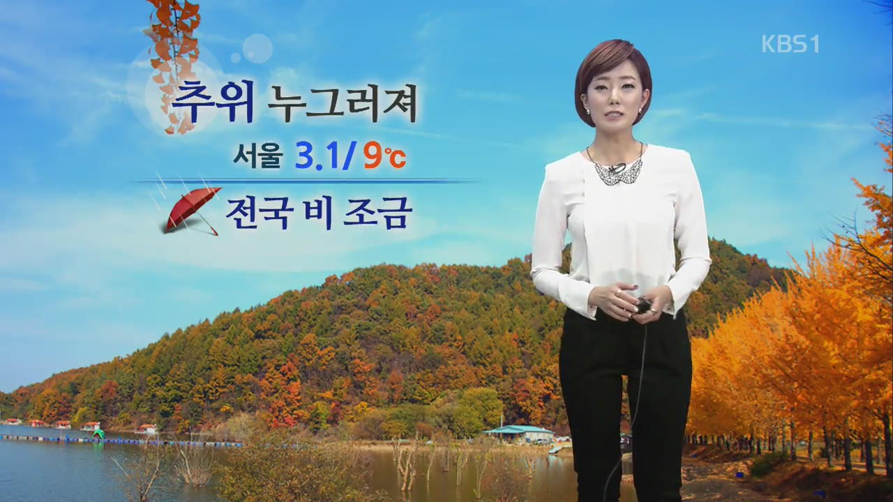 전국 비 조금…서울 낮기온 어제보다 낮아