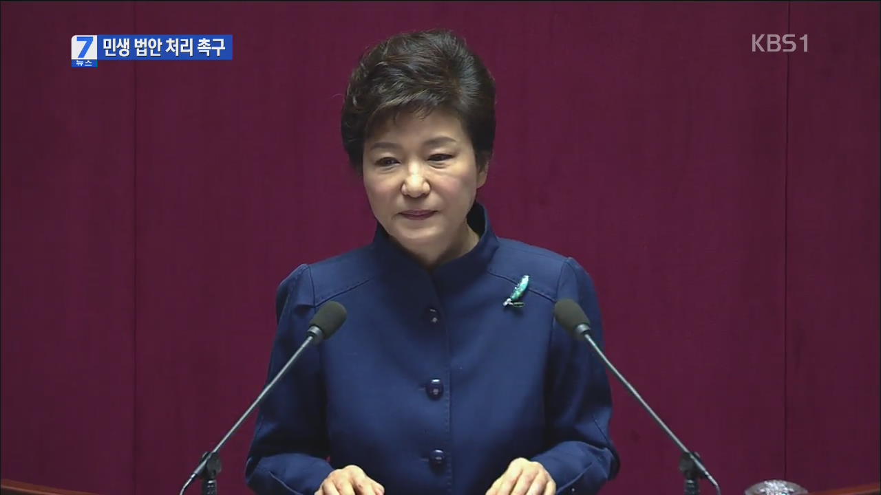 박 대통령 “야당 제기 문제, 국회 합의하면 받을 것”