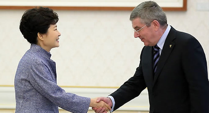 박 대통령, 바흐 IOC위원장 접견