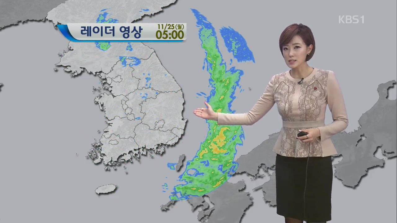 중부·호남 지역 낮에도 강풍 동반 약한 비