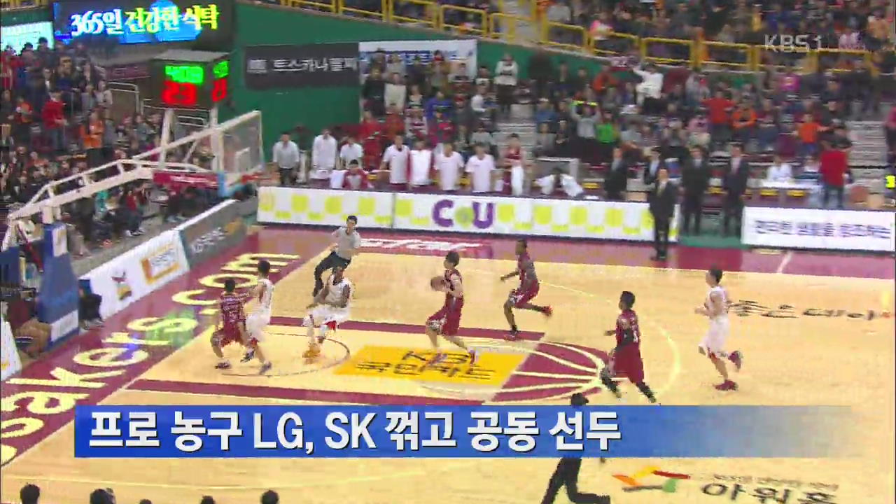 프로 농구 LG, SK 꺾고 공동 선두