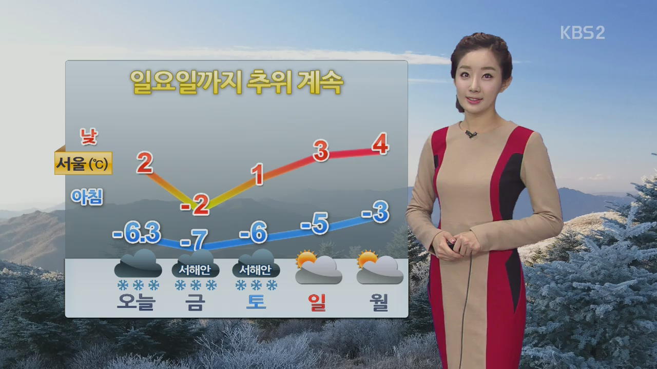 오늘도 곳곳 눈…일요일까지 추위 계속