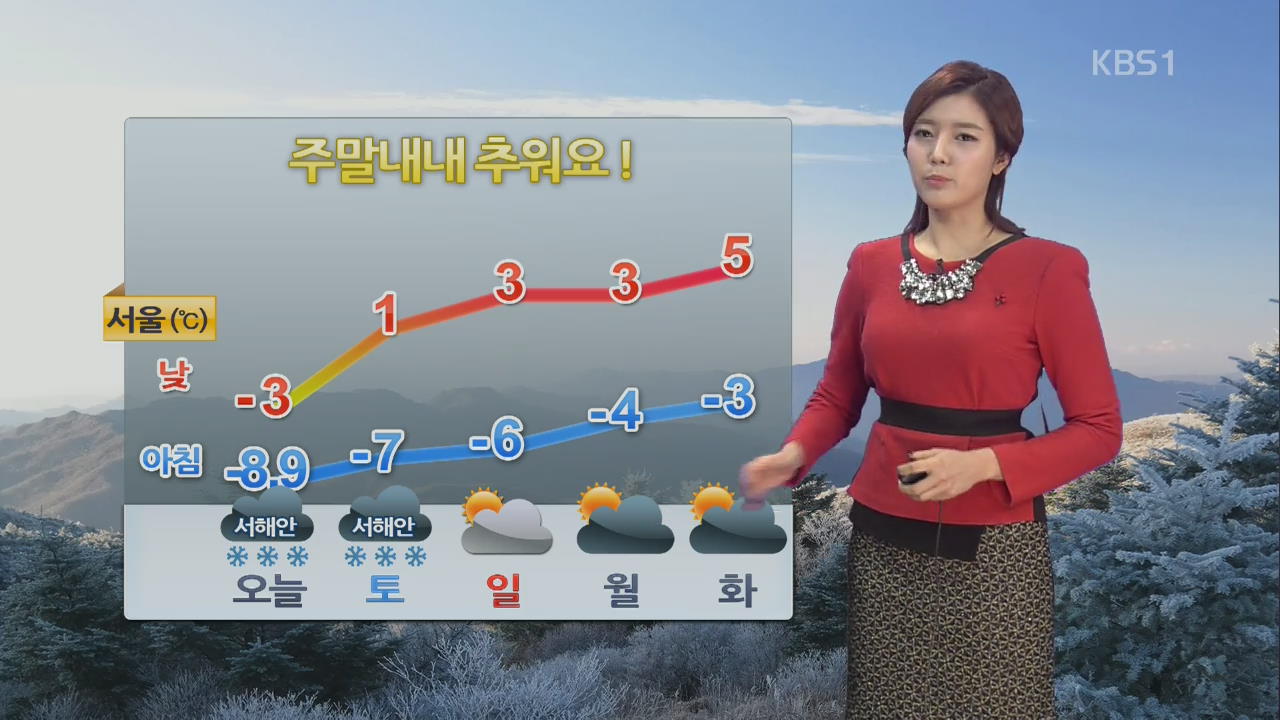 올 겨울 첫 한파주의보…밤까지 충청·호남 눈