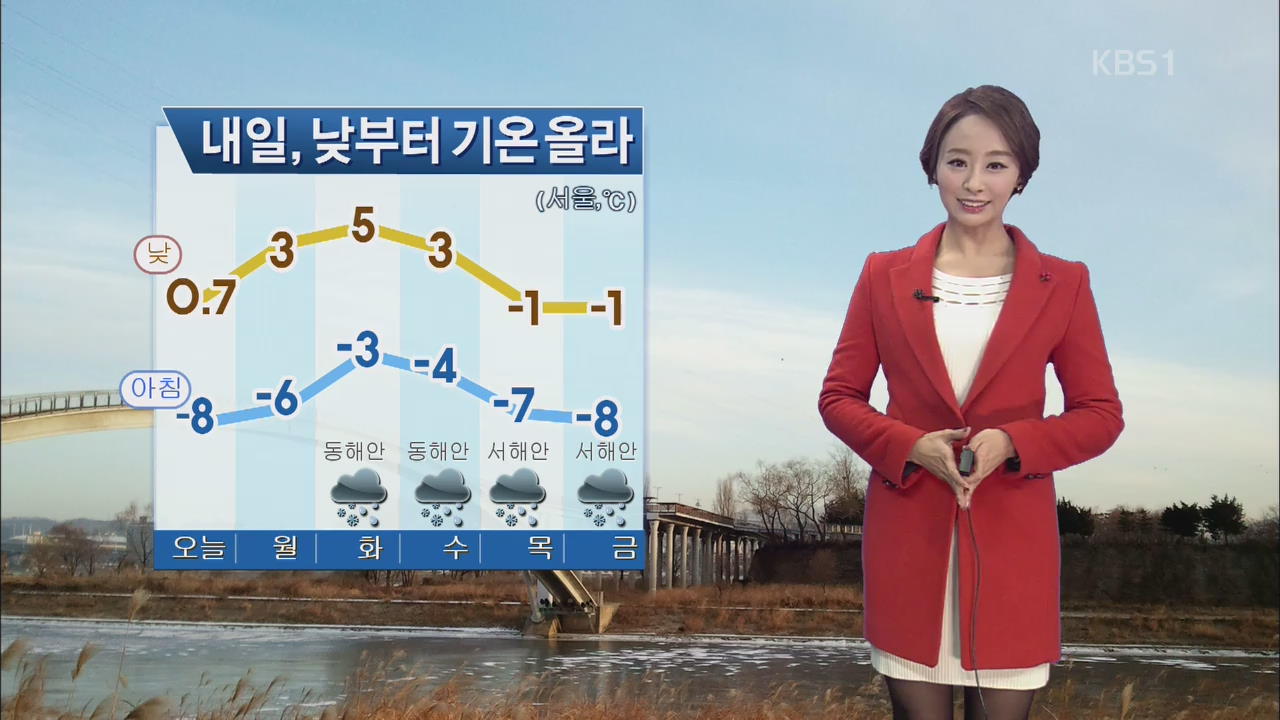 내일 전국 구름 많고 밤부터 제주 빗방울 