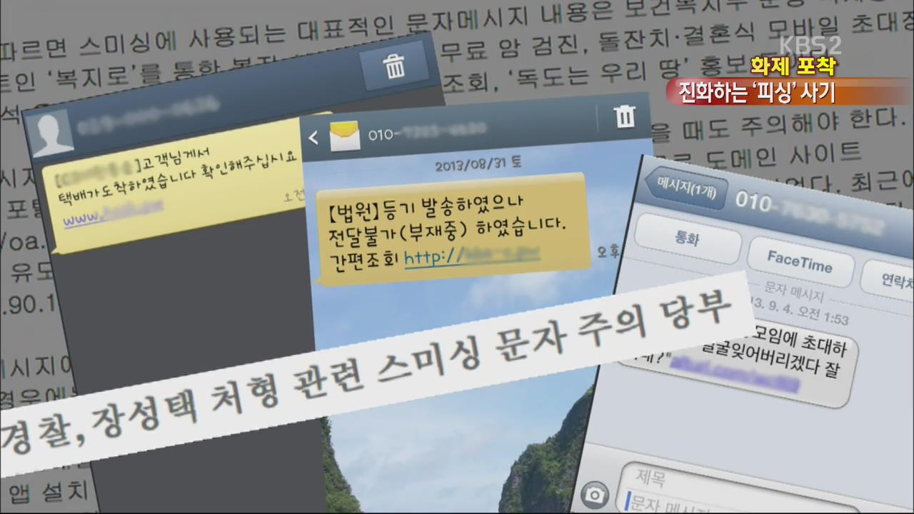 [화제포착] 클릭 한 번에 수십만 원이? 피싱사기 진화