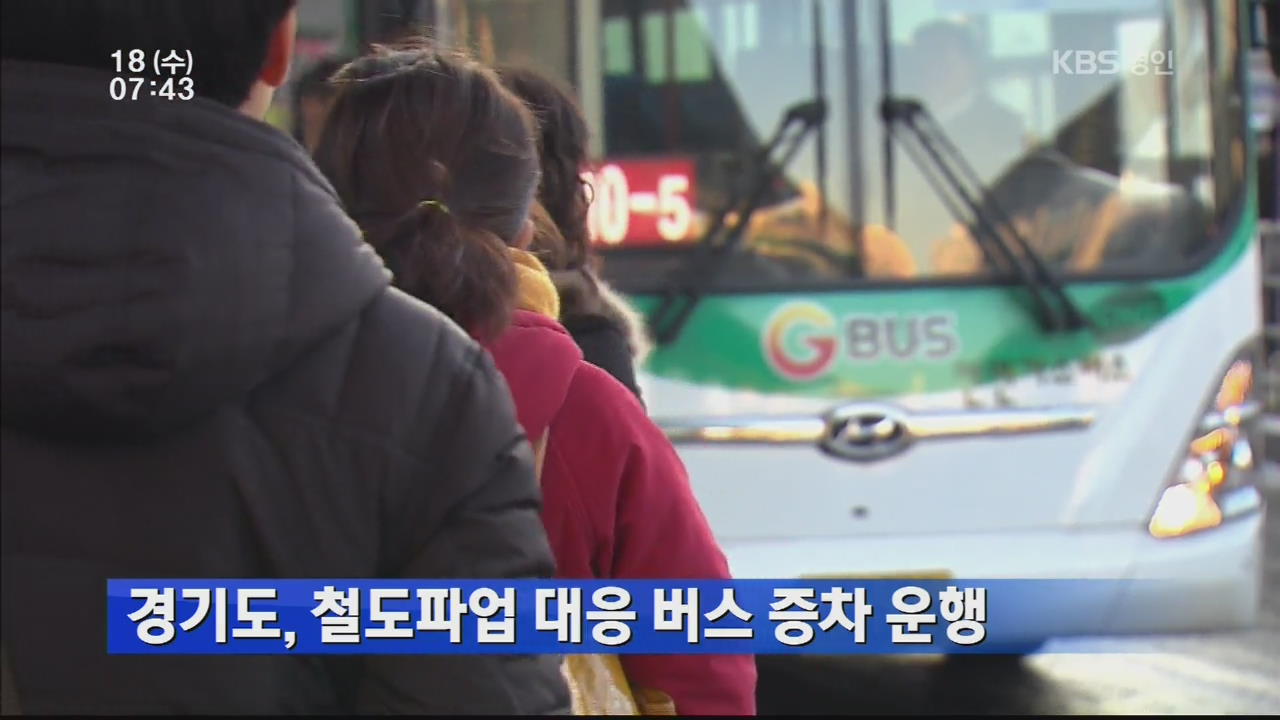 경기도, 철도 파업 대응 버스 증차 운행