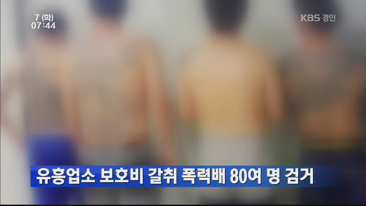 유흥업소 보호비 갈취 폭력배 80여 명 검거