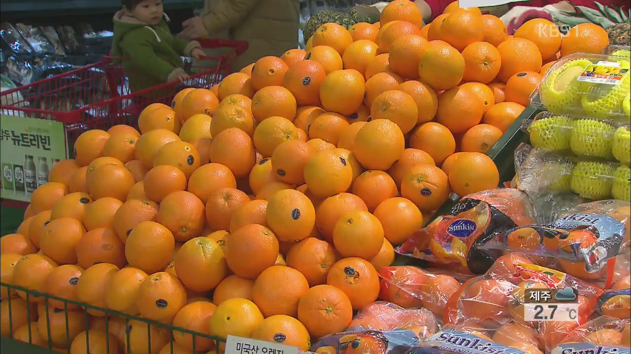 미국 오렌지 가격 20%↑…‘수입 과일 지도’ 넓어진다