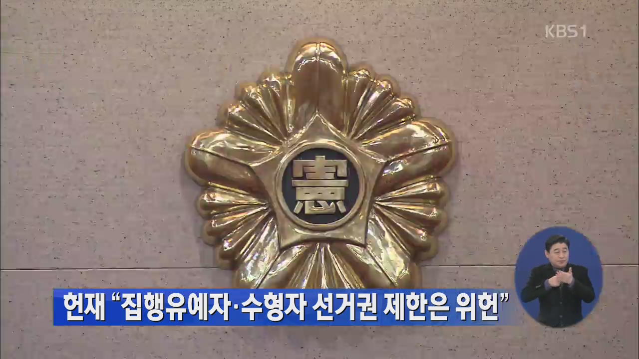 헌재 “집행유예자·수형자 선거권 제한은 위헌”