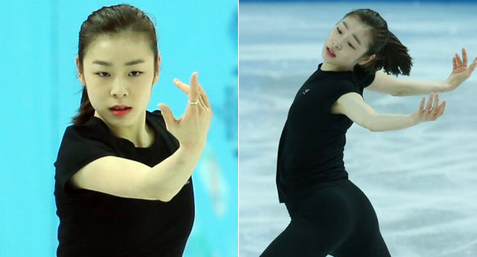 감 잡은 김연아, 첫 공식링크 ‘완벽 적응’