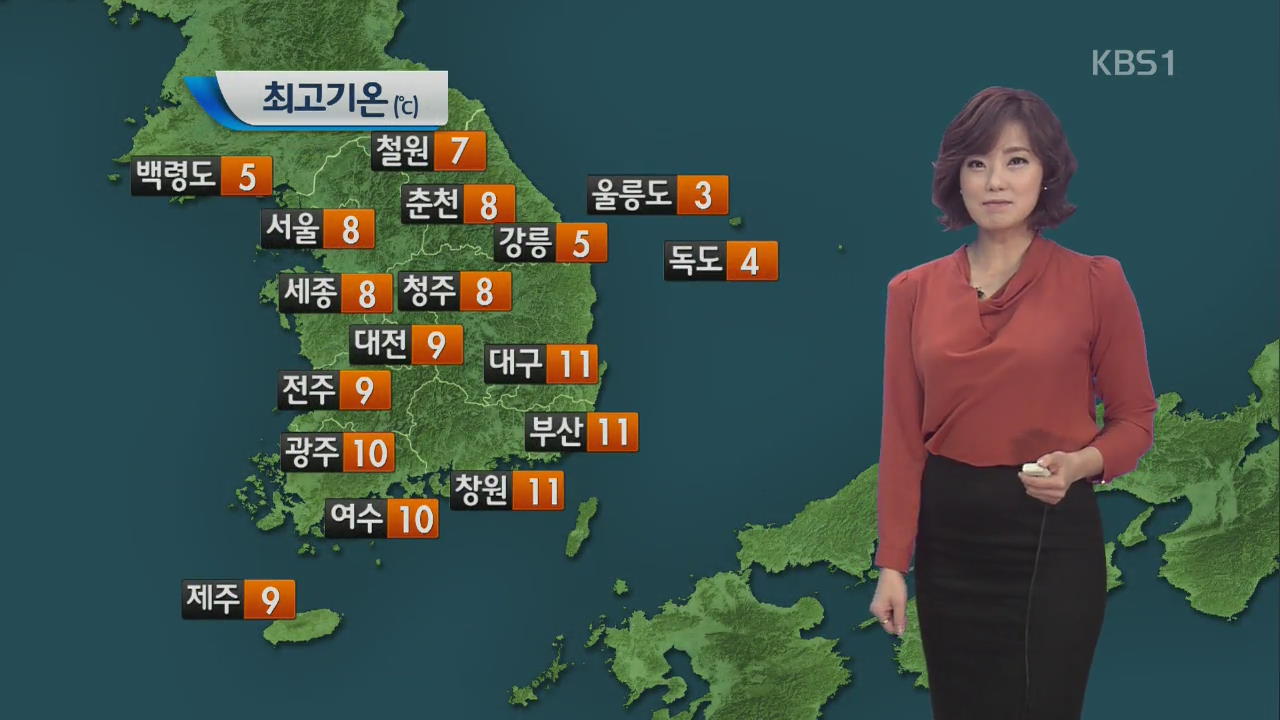 어제보다 기온 높아…서울 낮 7도로 포근