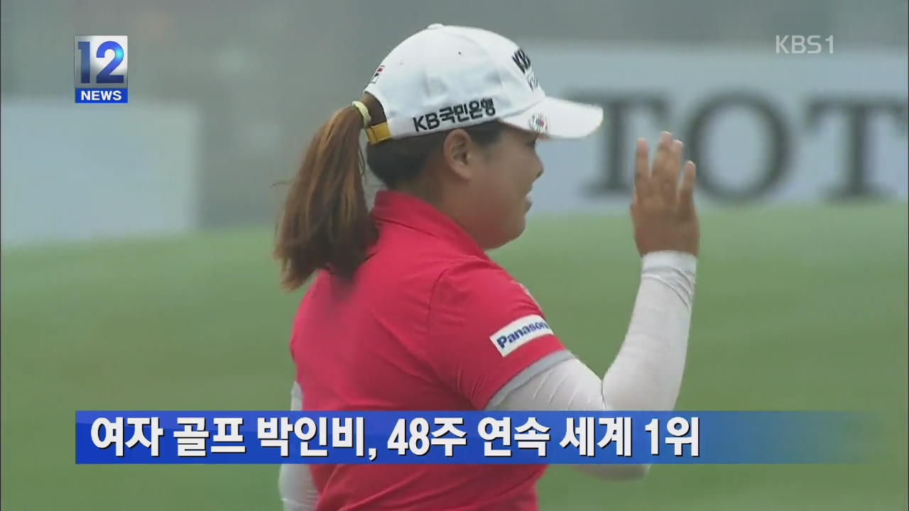 여자 골프 박인비, 48주 연속 세계 1위