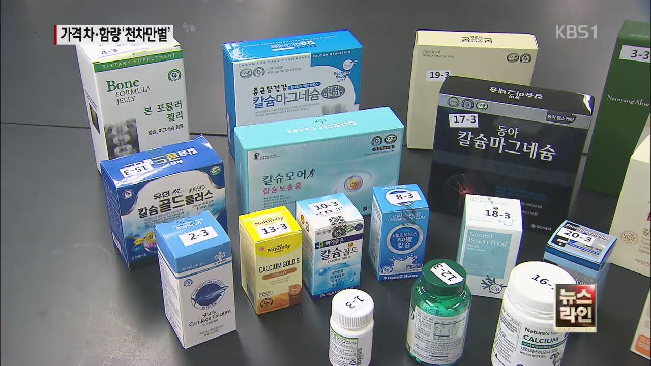 칼슘영양제 함량·가격 ‘천차만별’…선택 요령은?
