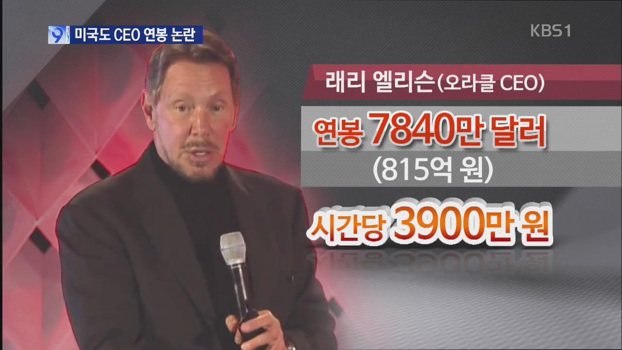 1시간에 3,900만 원?…미국도 CEO 연봉 논란