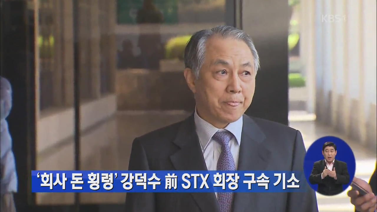 ‘회사 돈 횡령’ 강덕수 전 STX 회장 구속 기소