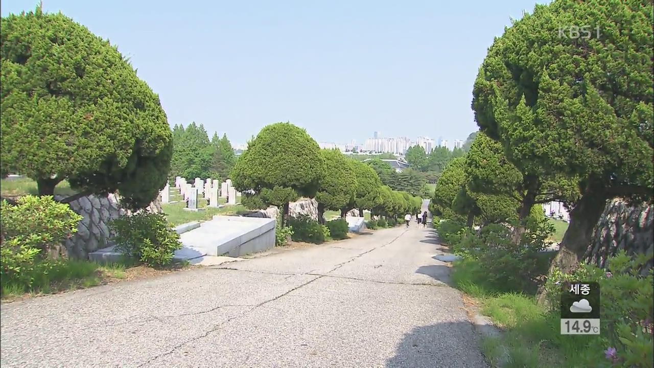 현충원내 ‘일본 수종 조경수’ 모두 뽑아낸다
