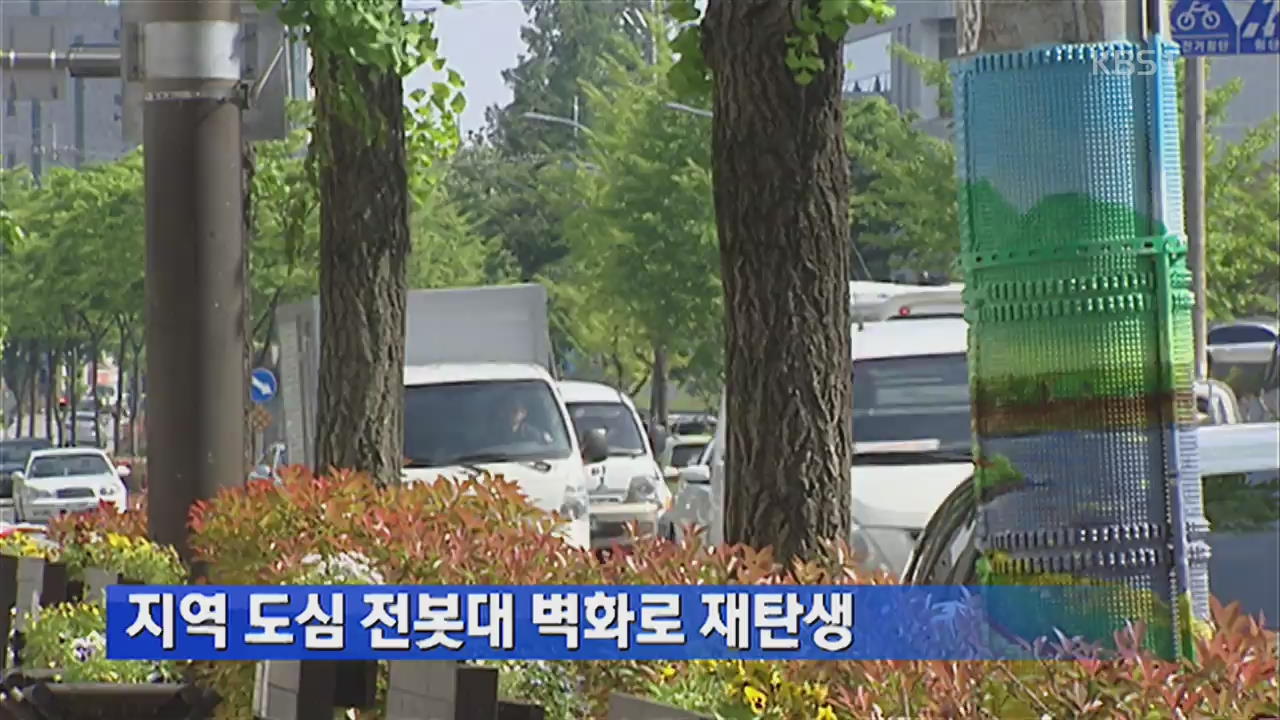 지역 도심 전봇대 벽화로 재탄생