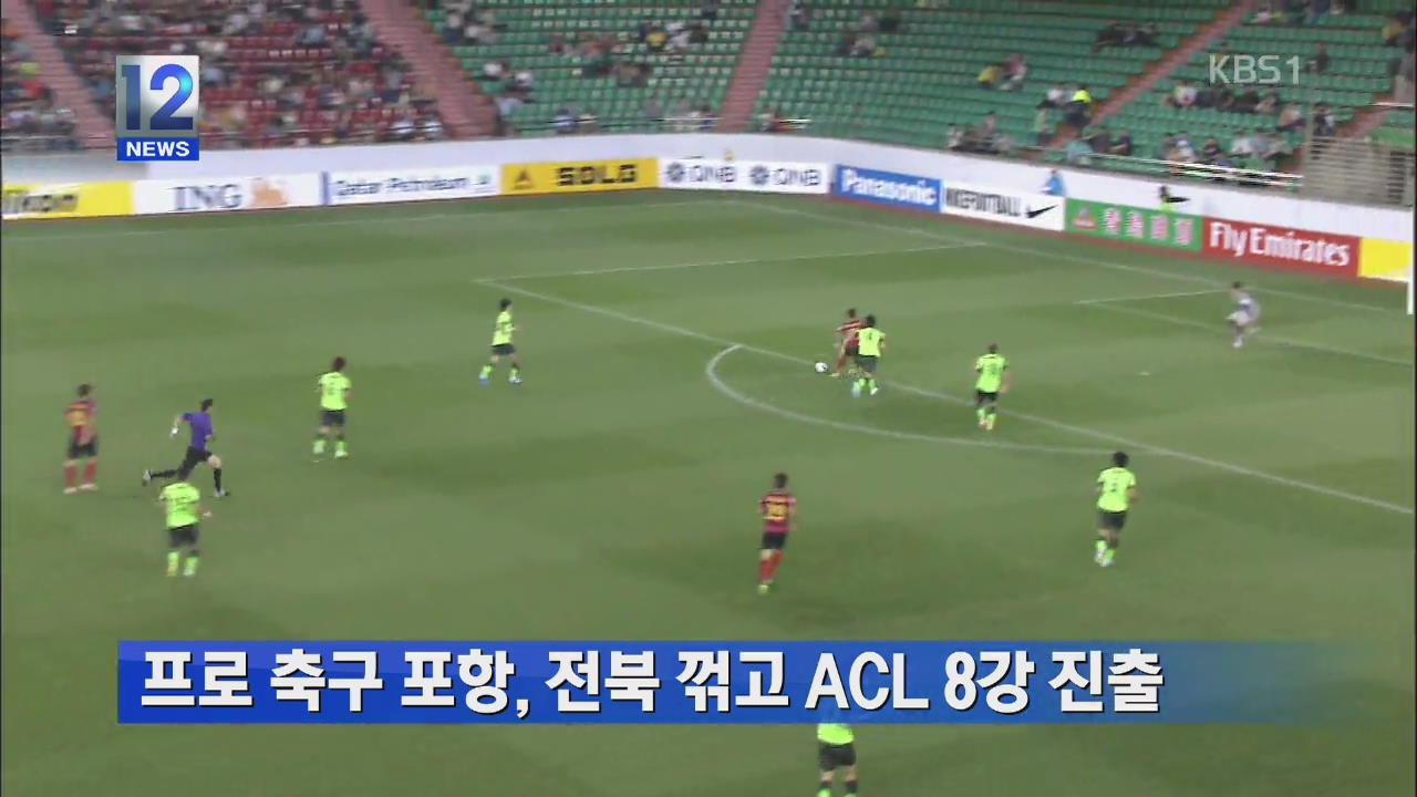 프로 축구 포항, 전북 꺾고 ACL 8강 진출