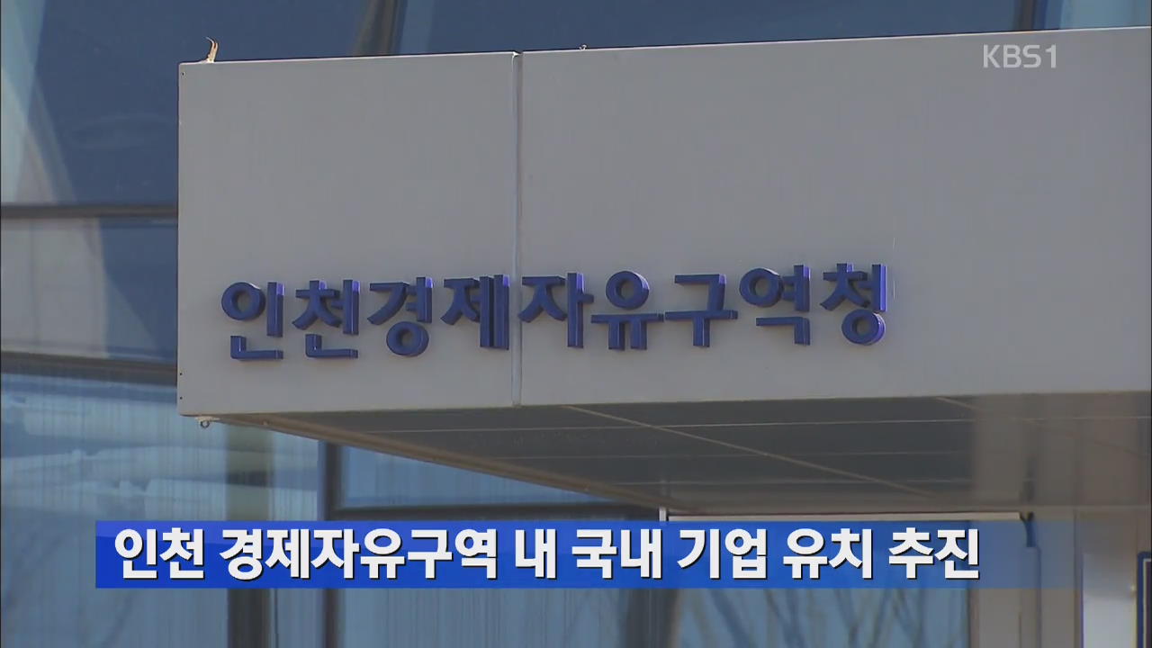 인천 경제자유구역 내 국내 기업 유치 추진 