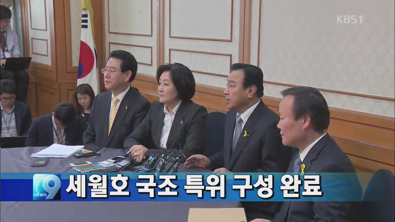 세월호 국조특위 구성 완료