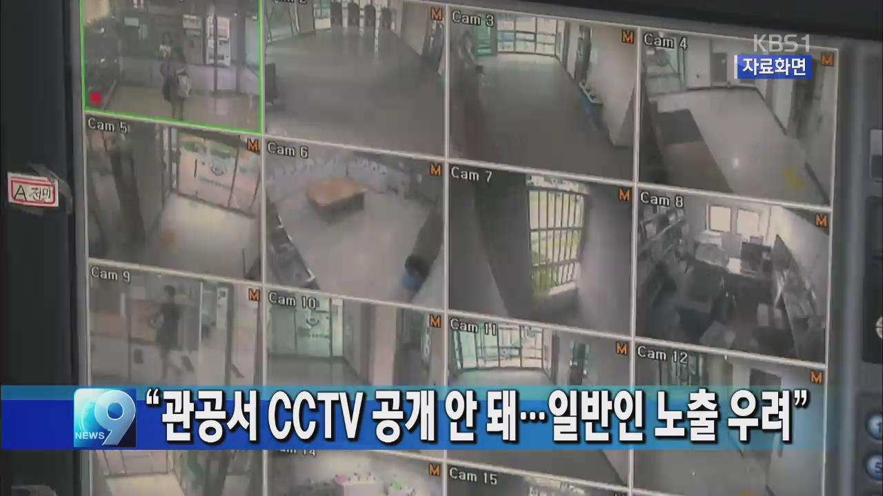 “관공서 CCTV 공개 안 돼…일반인 노출 우려”