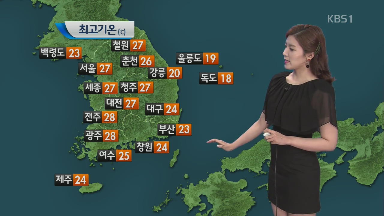 금요일까지 전국에 요란한 소나기