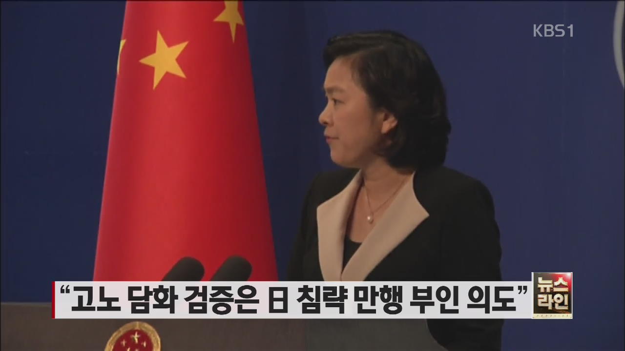“고노 담화 검증은 일 침략 만행 부인 의도”