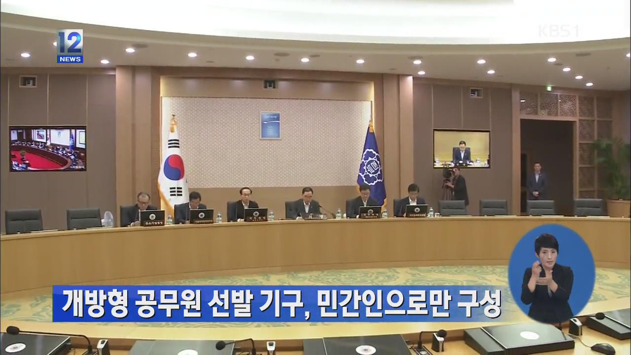 개방형 공무원 선발 기구, 민간인으로만 구성