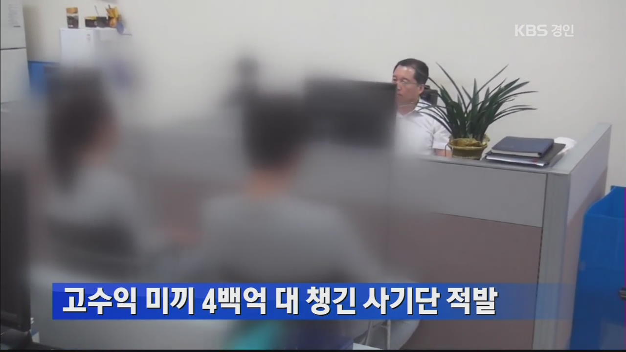 고수익 미끼 4백억 대 챙긴 사기단 적발