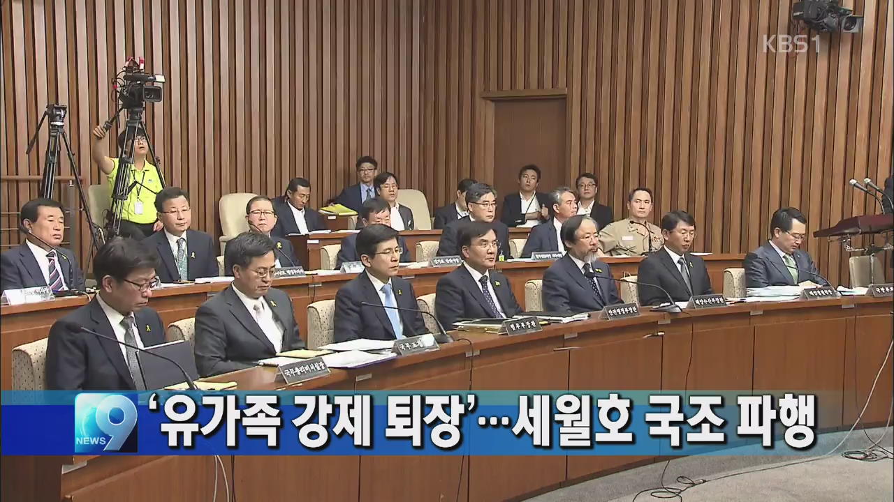 ‘유가족 강제 퇴장’…세월호 국조 파행
