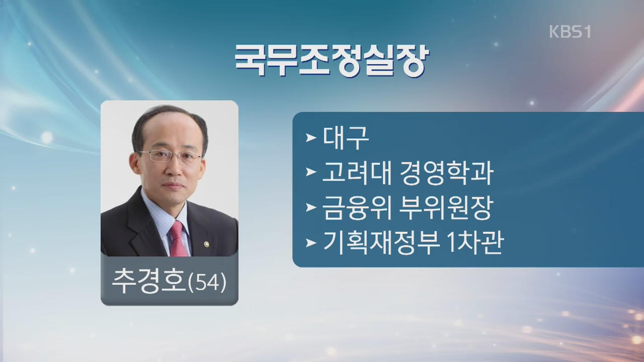 국무조정실장 추경호 임명·국세청장 임환수 내정