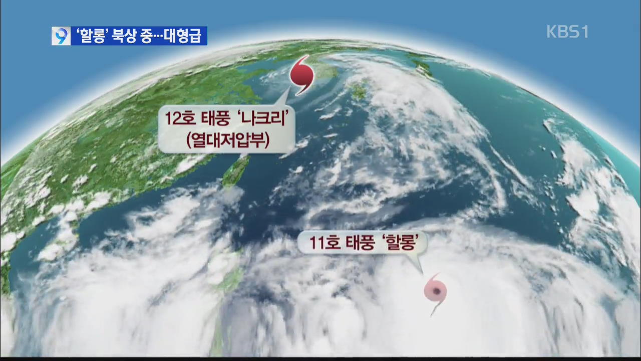 11호 태풍 ‘할롱’ 북상 중…매우 강한 대형급