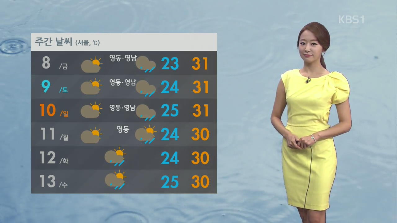 충청·남부 내일 오전까지 비