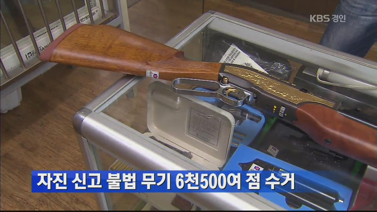 자진 신고 불법 무기 6,500여 점 수거
