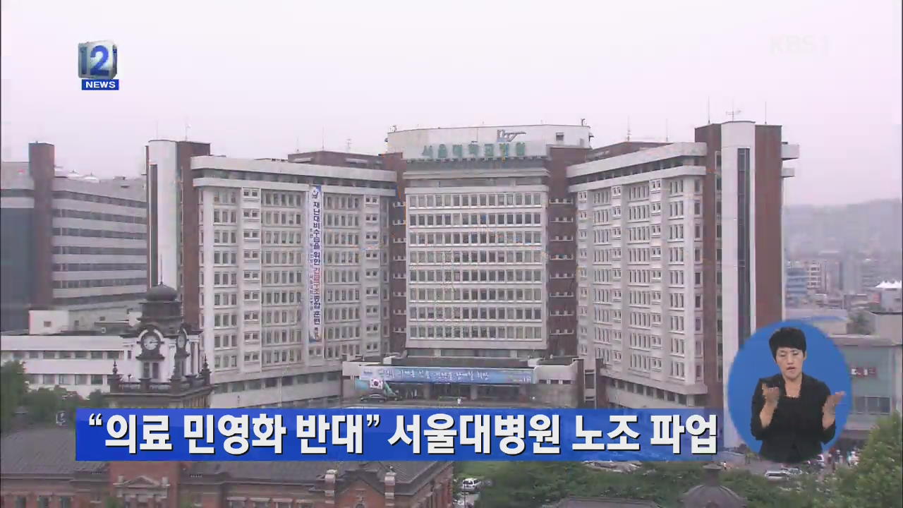 “의료 민영화 반대” 서울대병원 노조 파업