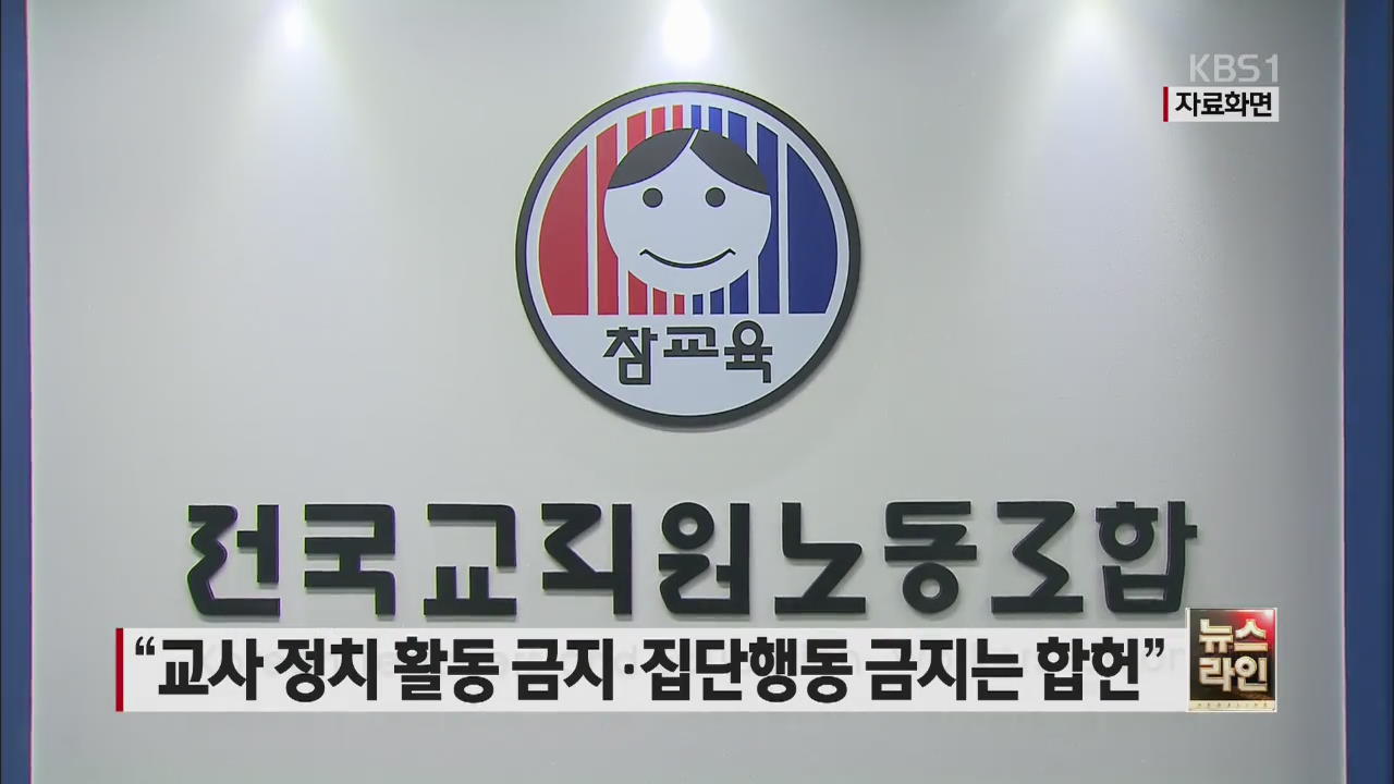 “교사 정치 활동 금지·집단행동 금지는 합헌”