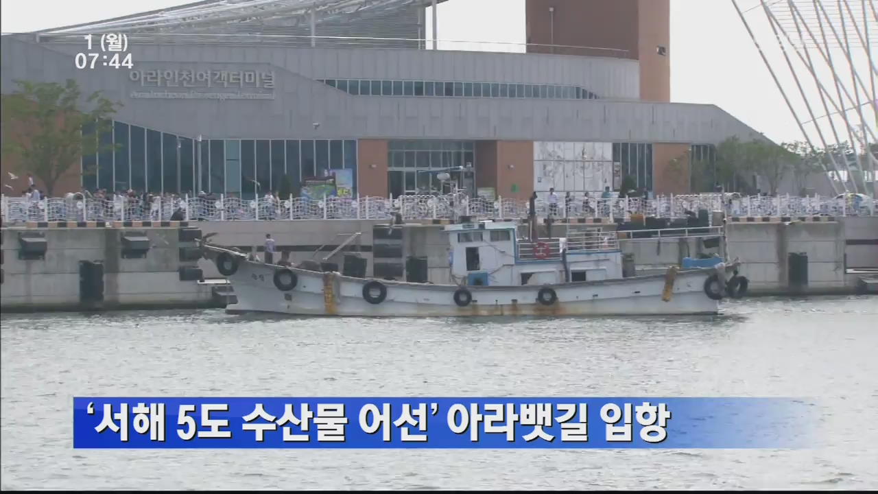 ‘서해 5도 수산물 어선’ 아라뱃길 입항