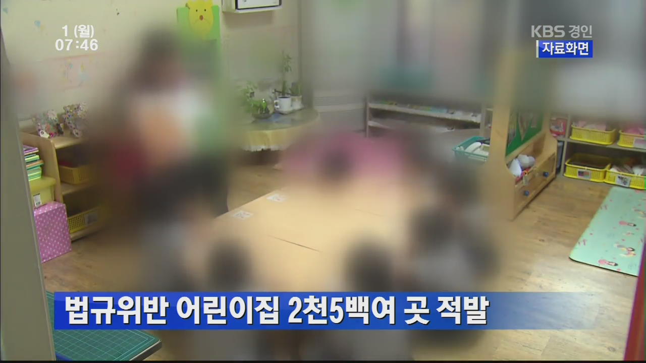 법규위반 어린이집 2천5백여 곳 적발
