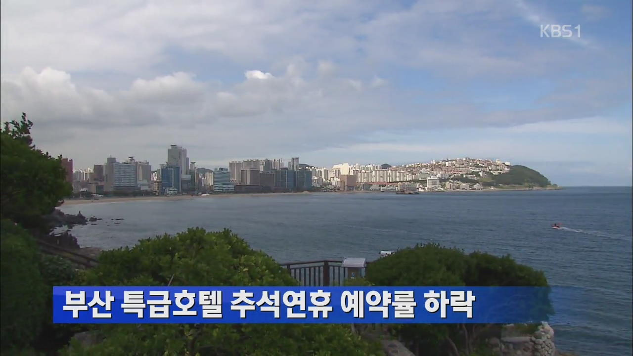 부산 특급호텔 추석연휴 예약률 하락