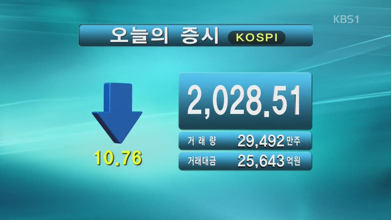 코스피 2,028.51 코스닥 572.18