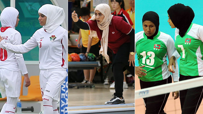 히잡 쓴 이슬람권 선수들 “율법 더 중요해”