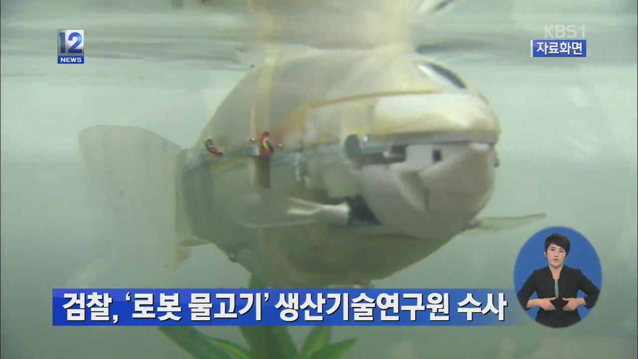 검찰, ‘로봇 물고기’ 생산기술연구원 수사