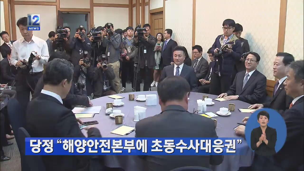 당정 “해양안전본부에 초동수사대응권”