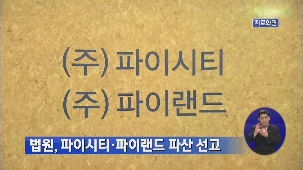 법원, 파이시티·파이랜드 파산 선고