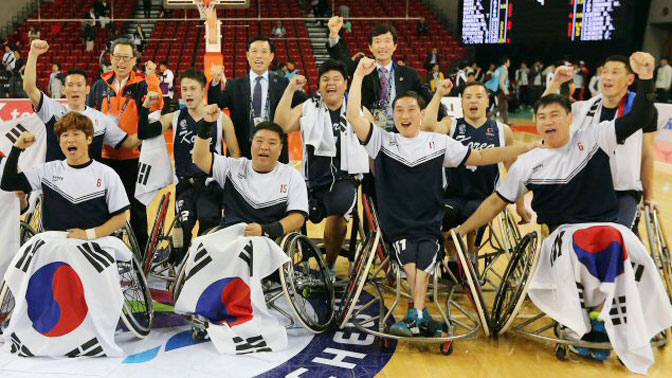 휠체어농구, 최강 일본 꺾고 ‘아시아 정상’