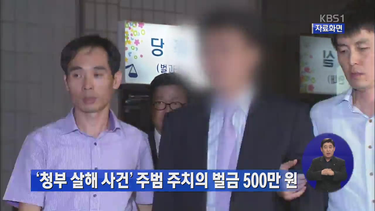 ‘청부살해 사건’ 주범 주치의 벌금 500만 원